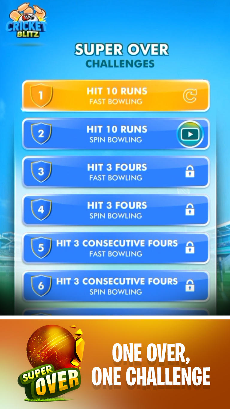 WCC Cricket Blitz Game Screenshot