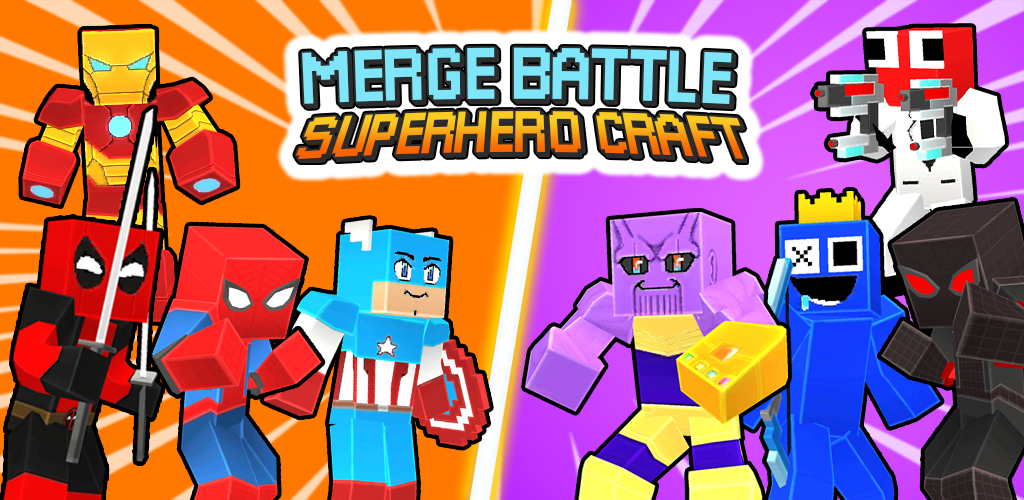 Screenshot dari video Superhero Craft: Merge Battle