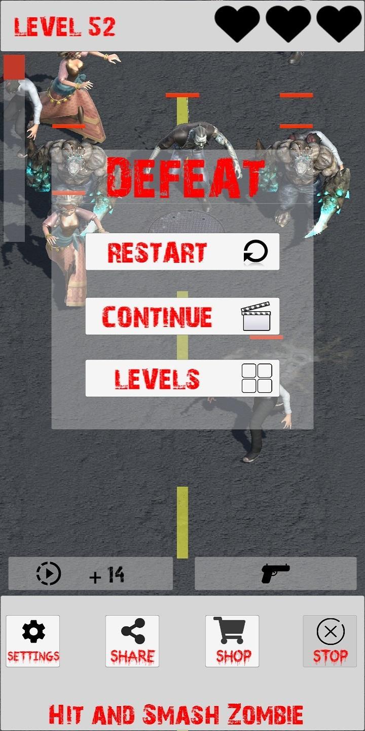 Hit and Smash Zombie Game Screenshot