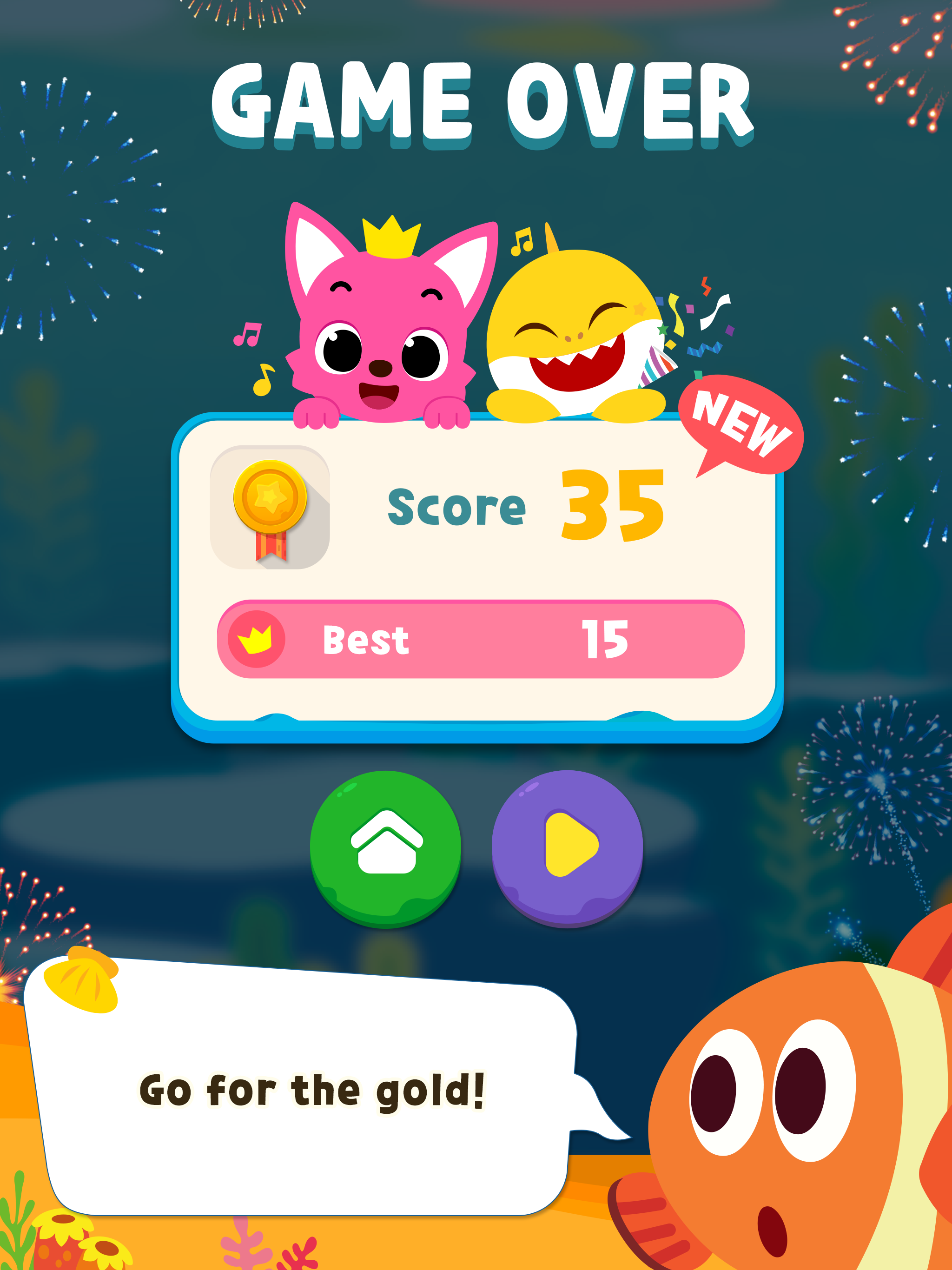Baby Shark UP Game Screenshot
