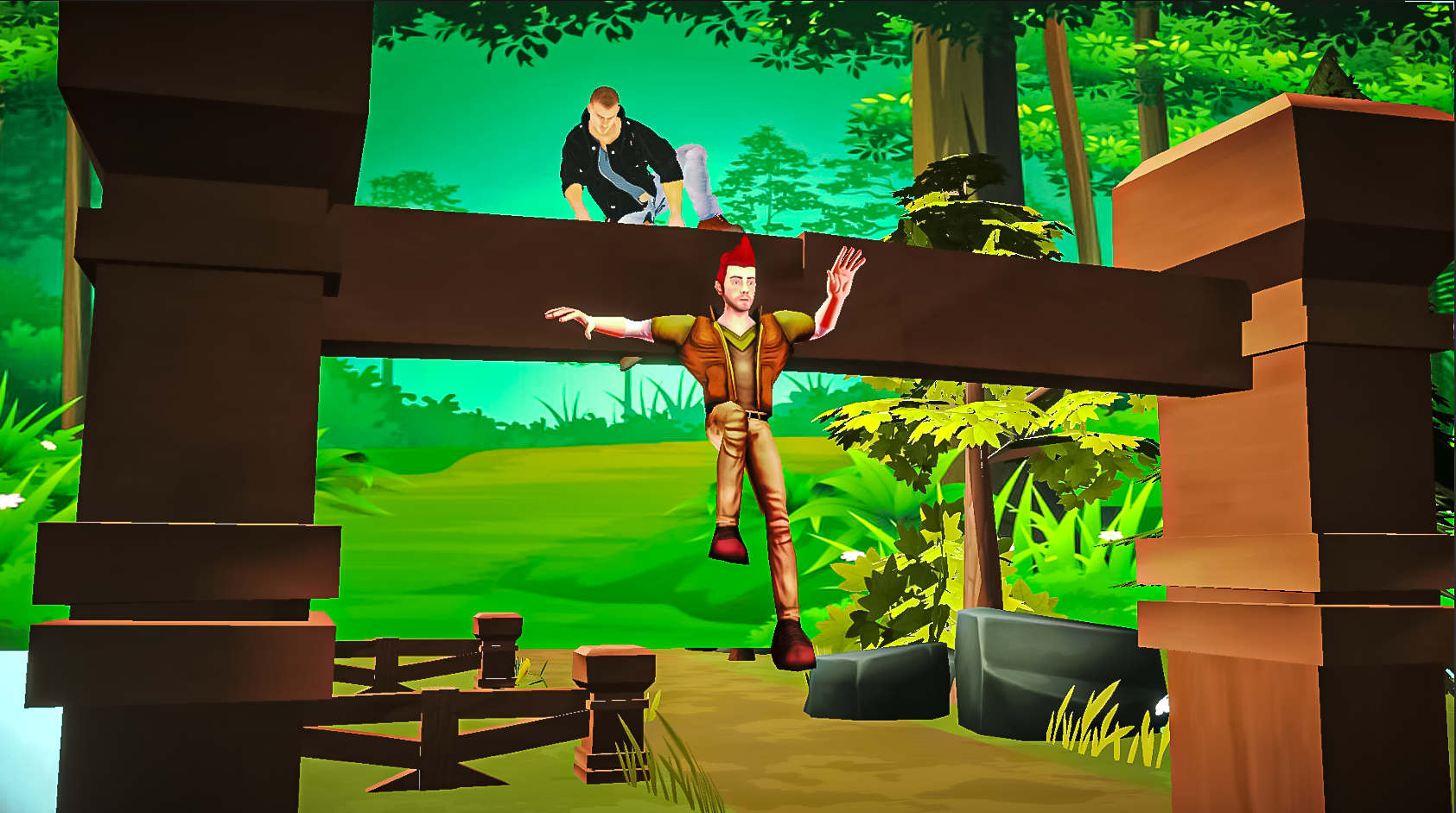 Screenshot 1 of Parkour Race: Jungle Runner 3D 1.4