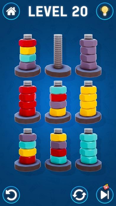 Nuts and Bolts Color Sort Game ゲームのスクリーンショット