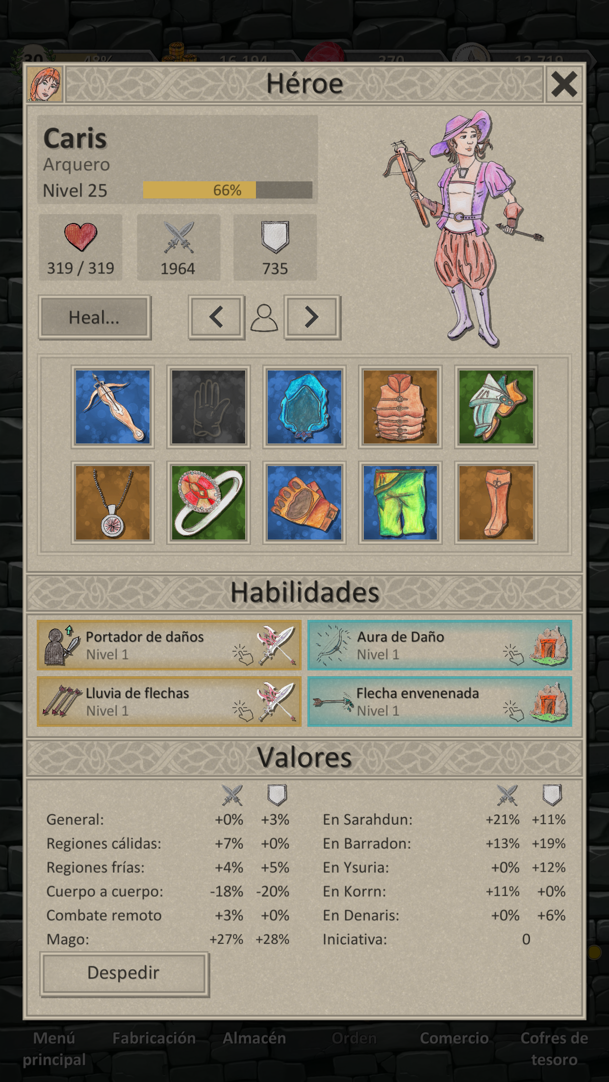 Captura de Pantalla del Juego Heroes and Merchants RPG