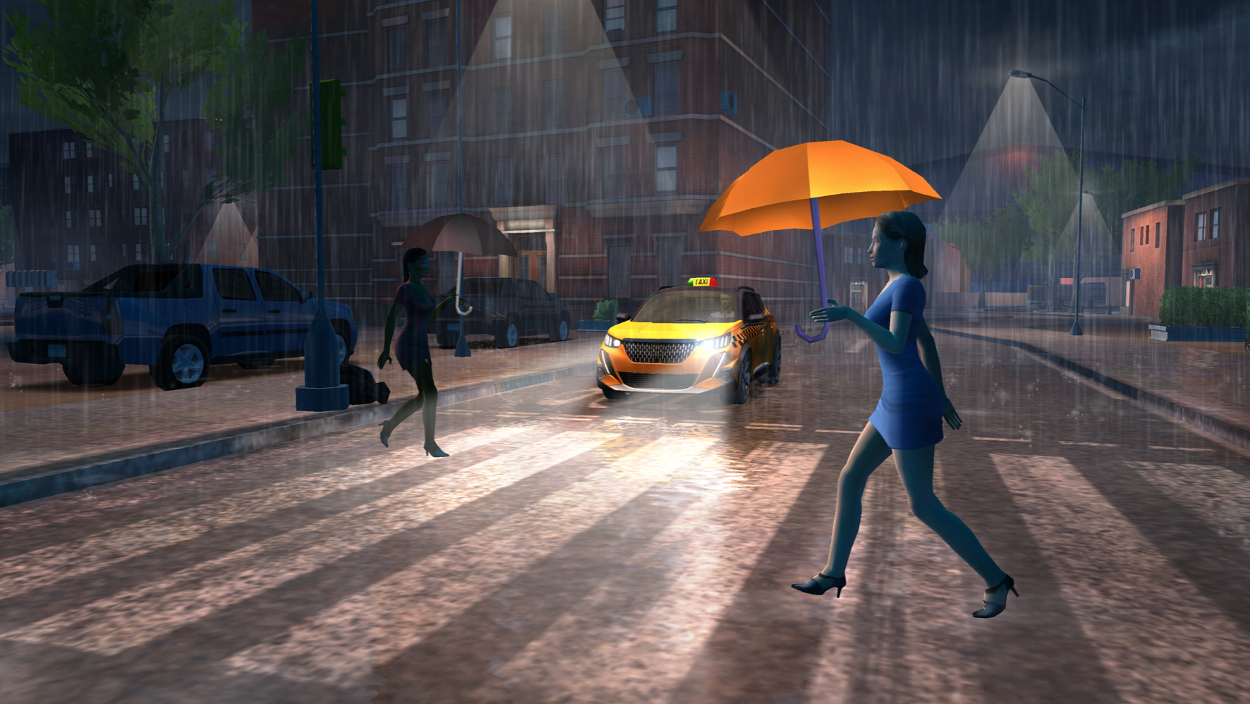 Taxi Driver Game Screenshot