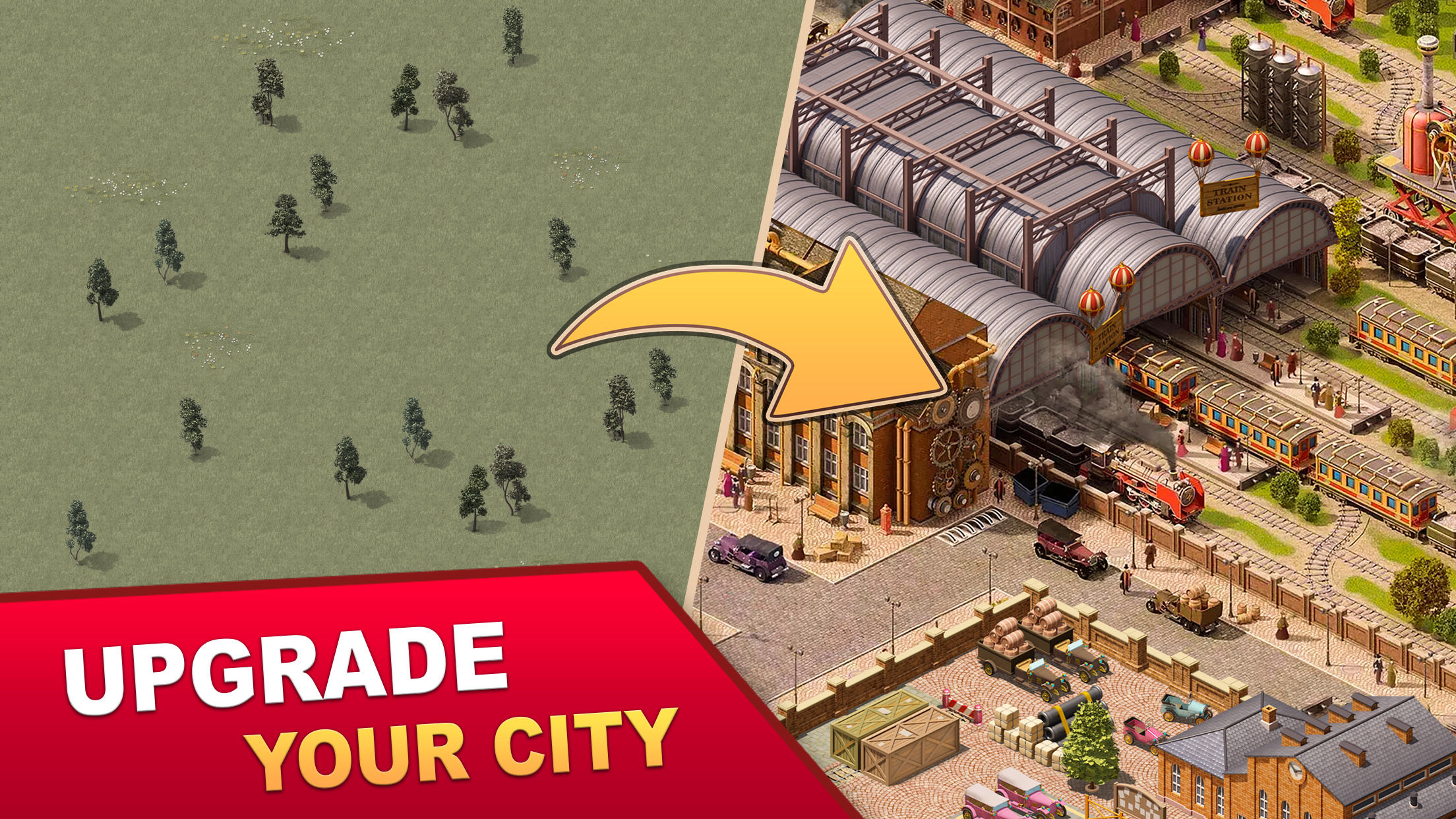 Screenshot 1 of Steam City: Town building game 1.0.450