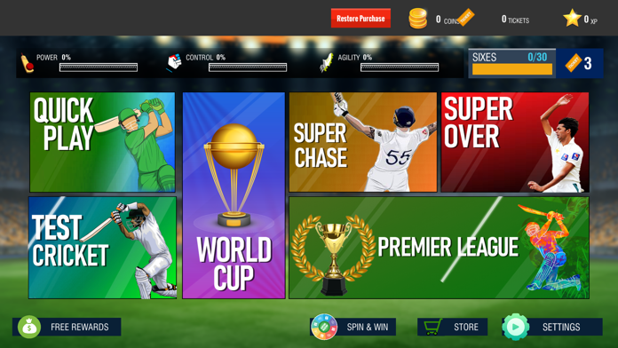 Screenshot of World Cricket Games CWC 2023