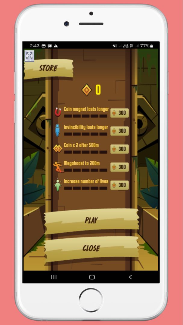 Temple Race ESC screenshot game