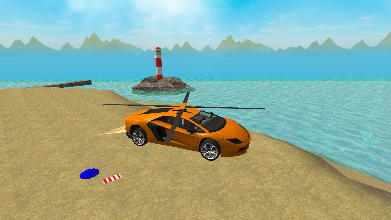 Cuplikan Layar Game Flying  Helicopter Car 3D Free