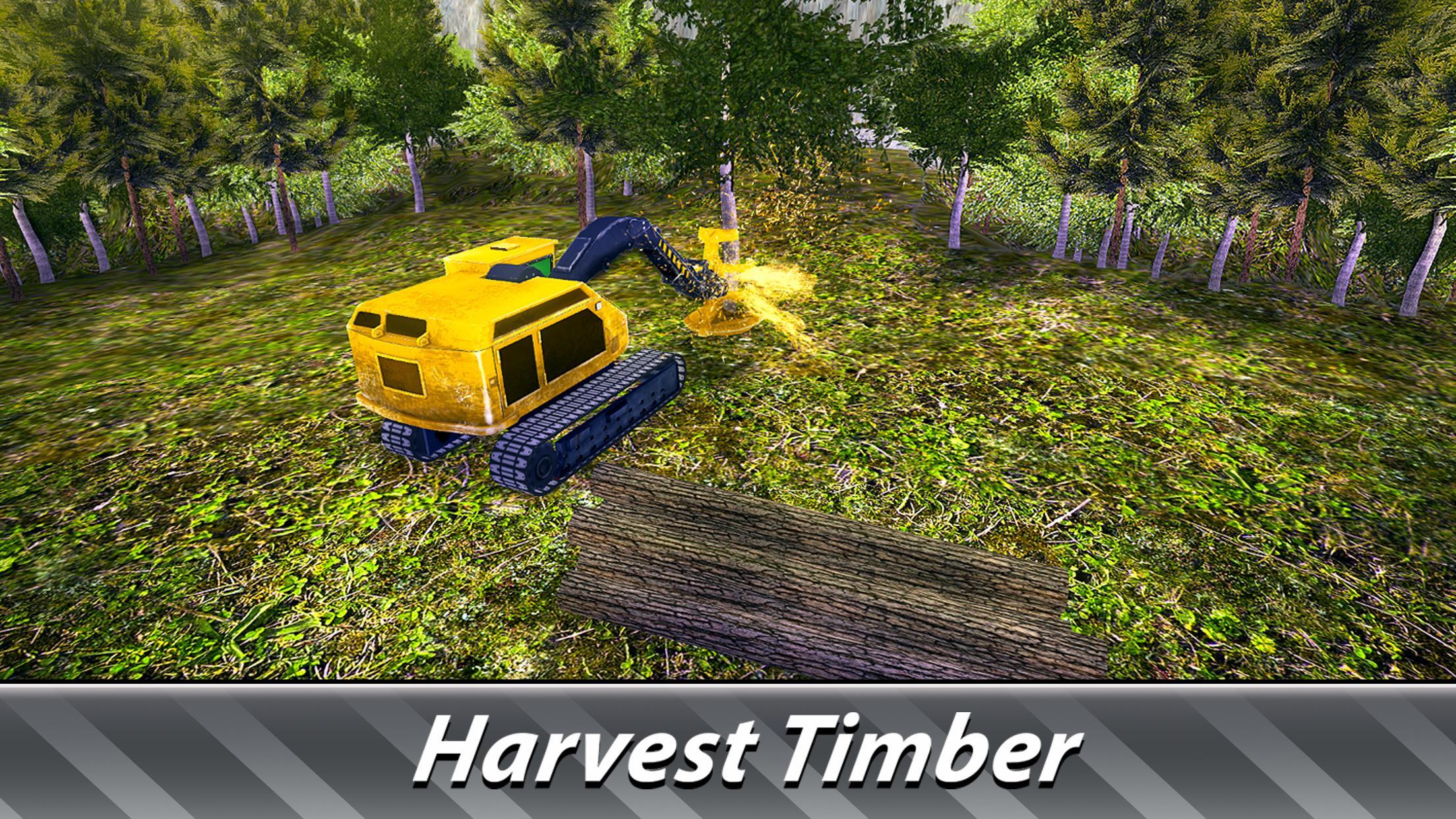 Logging Harvester Truck Game Screenshot
