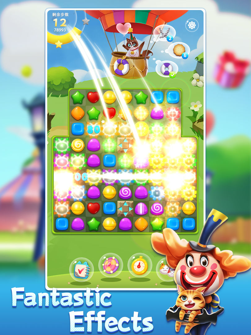 Screenshot of Candy Cat: Match 3 candy games