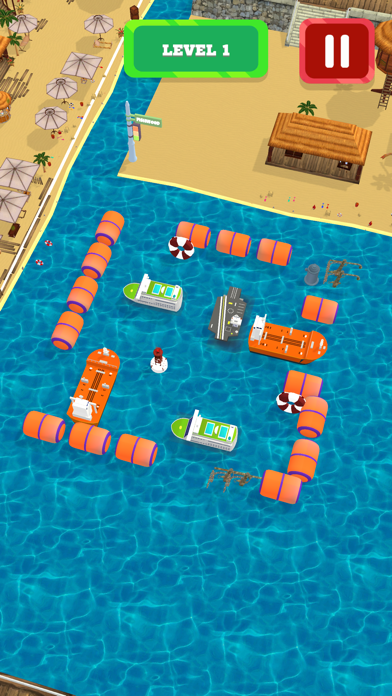 Captura de Tela do Jogo Boat Parking Carsh Rush Game