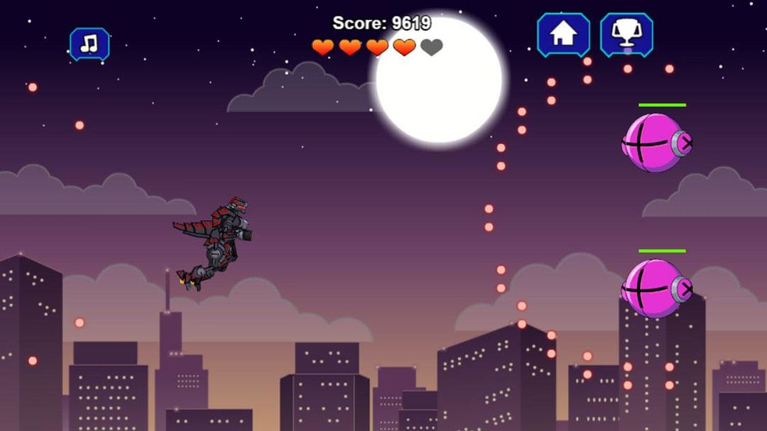 Robot Dinosaur Black T-Rex screenshot game