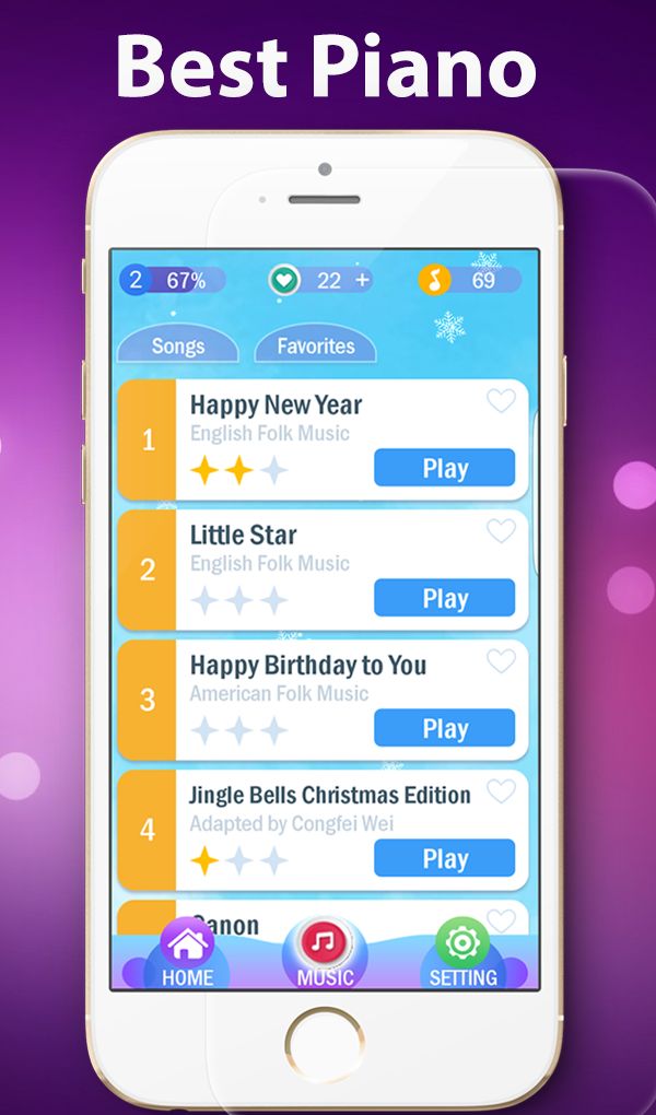 Screenshot of Piano Tiles 2