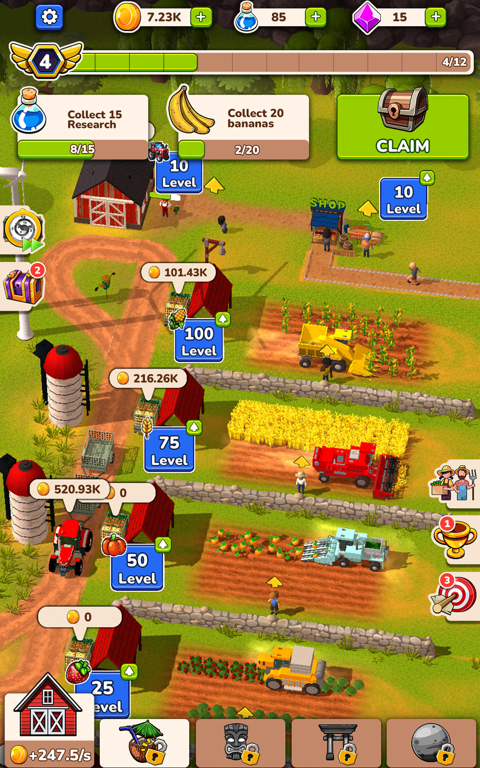 방치형 농장 게임 스크린샷