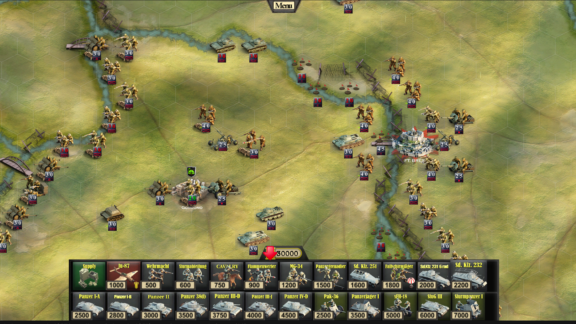 Screenshot of Frontline: Panzers & Generals