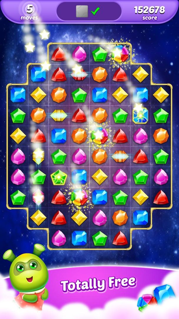 Jewel Matching Fun free Gems ภาพหน้าจอเกม