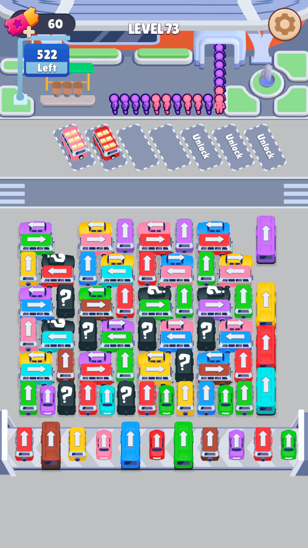 Bus Sort: Car Parking Jam Game Screenshot