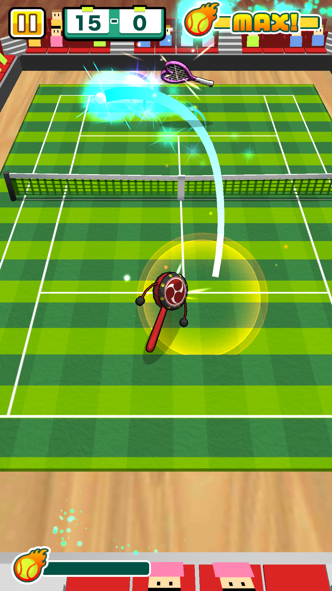 Screenshot of 机でテニス