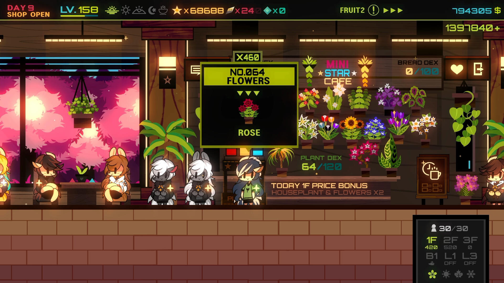 Mini Garden Cafe Game Screenshot