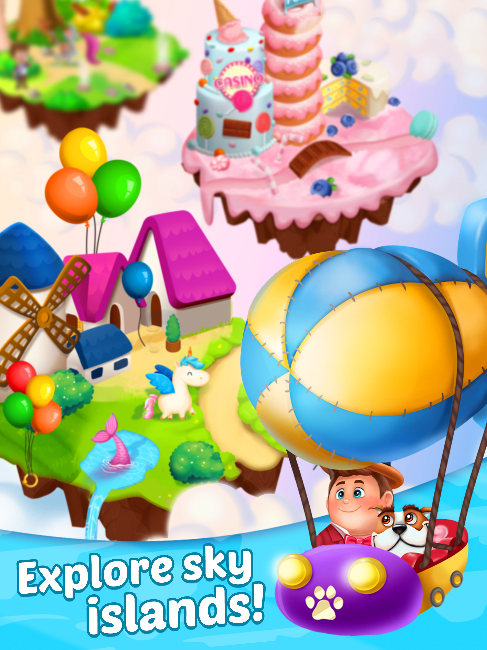 Sky Puzzle: Match 3 Game Game Screenshot