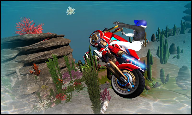 Flying Submarine Motorcycle Game Screenshot