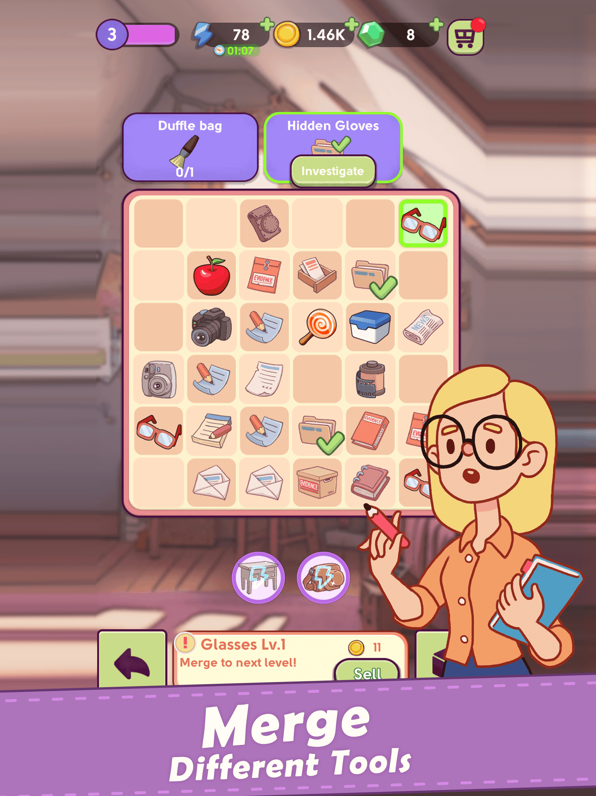 Puzzle Town: Merge Crime Scene Game Screenshot
