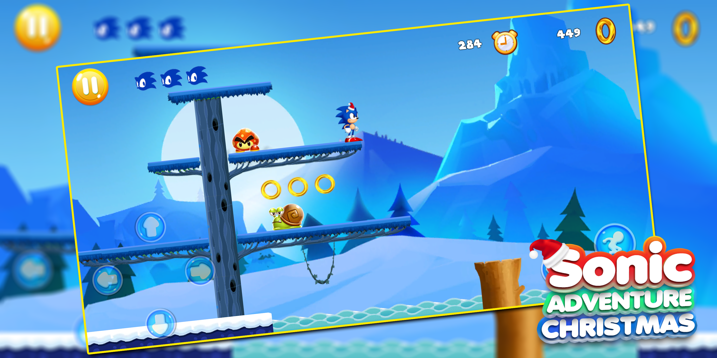 Super Sonic - Snow Adventure Game Screenshot