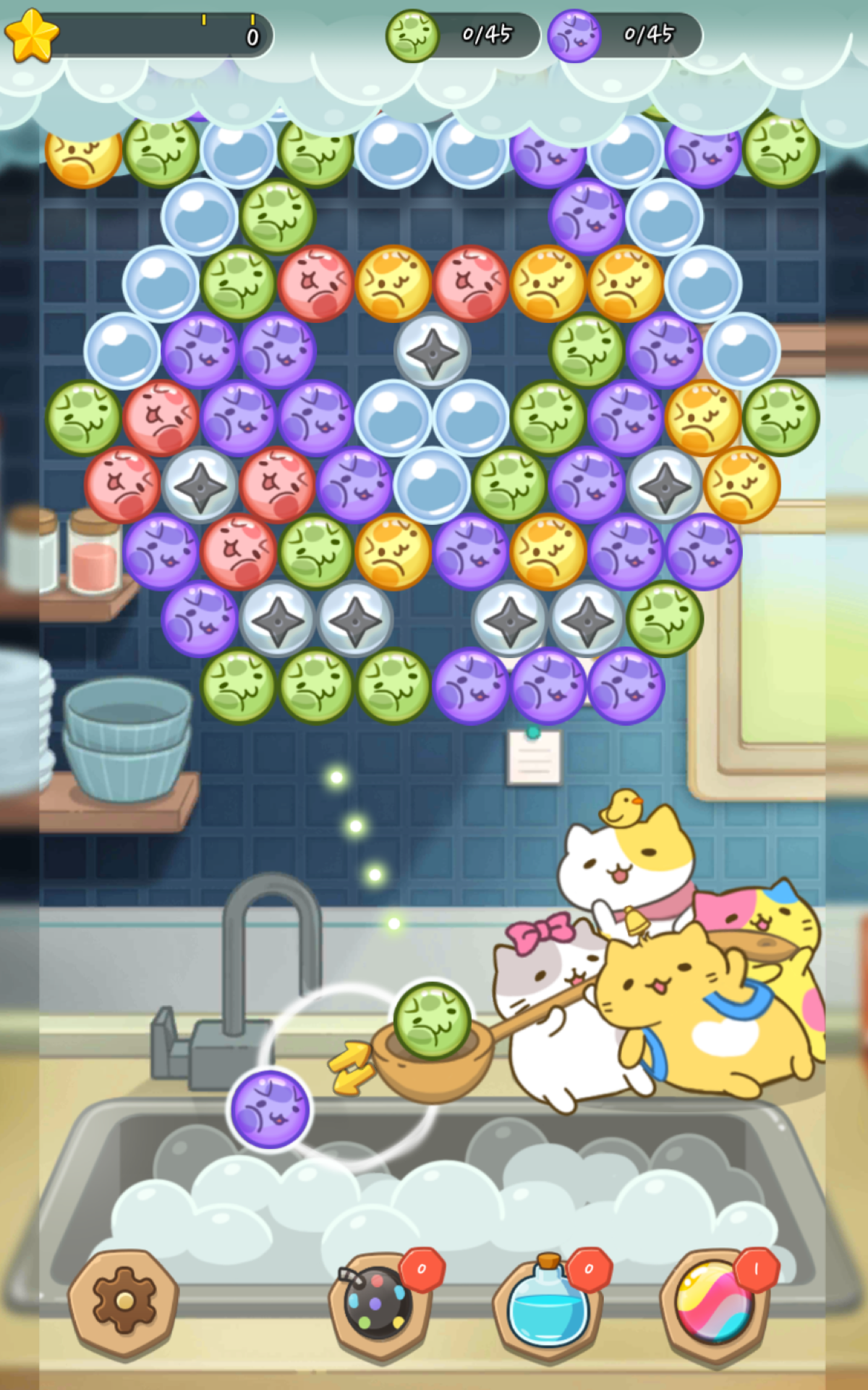 MitchiriNeko Bubble: Shooter Game Screenshot