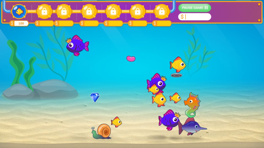 Insane Aquarium Duluxe - Feed Fish! Fight Alien! screenshot game