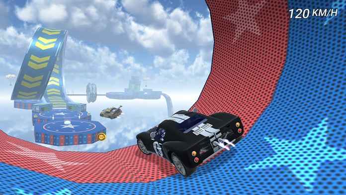 Super Hero Mega Ramp Car Stunt screenshot game