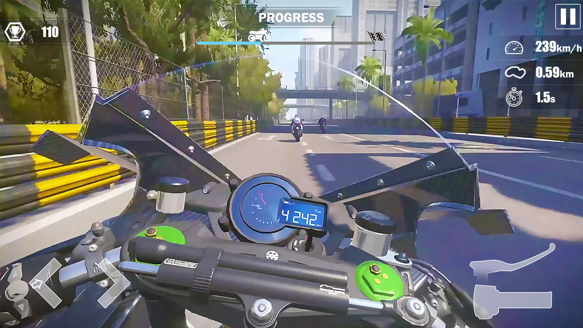 Screenshot 1 of Moto Jalanan: Balap Kecepatan 3.2
