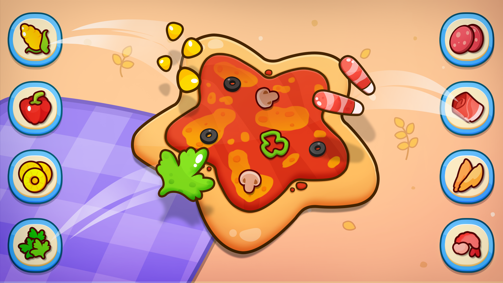 Screenshot of Pizza maker kids cooking games