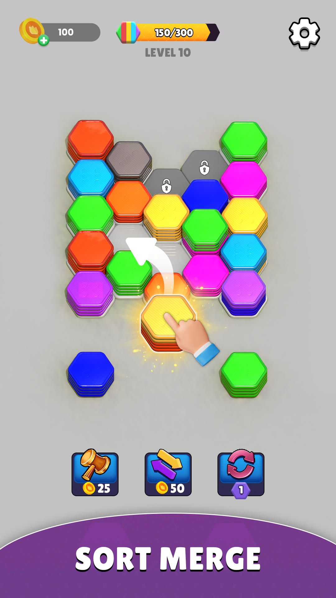 Hexa Stack 3D: Sorting Puzzle Game Screenshot
