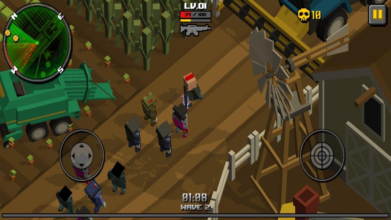 Pixel Zombie Frontier Game Screenshot