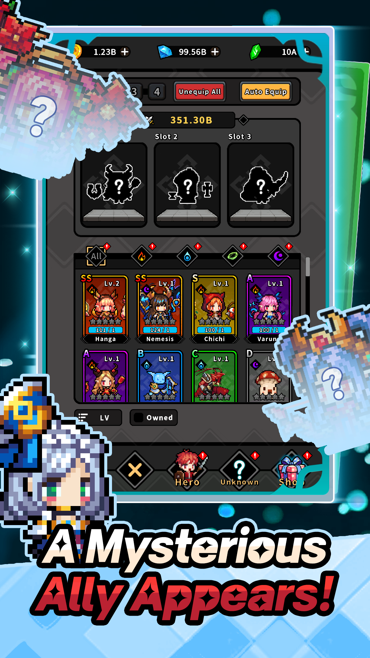 Captura de Tela do Jogo Hidden Heroes : AFK Idle RPG