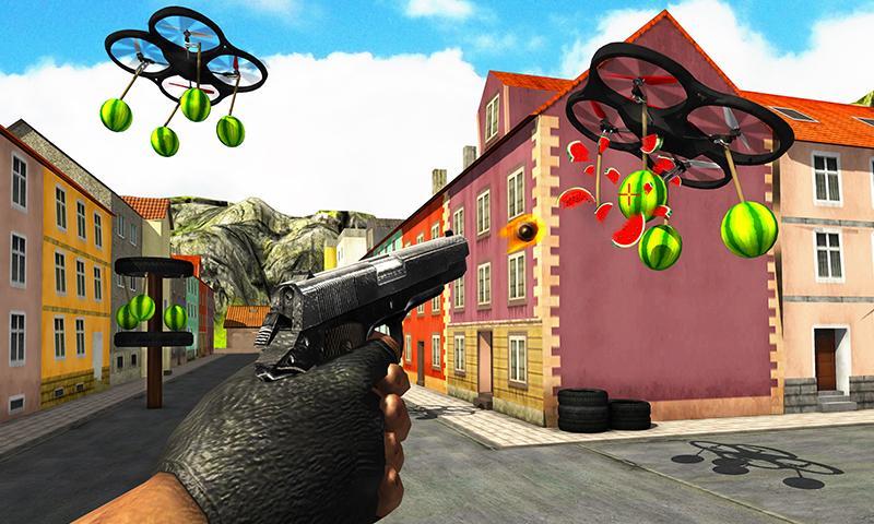 Watermelon shooting game 3D screenshot game