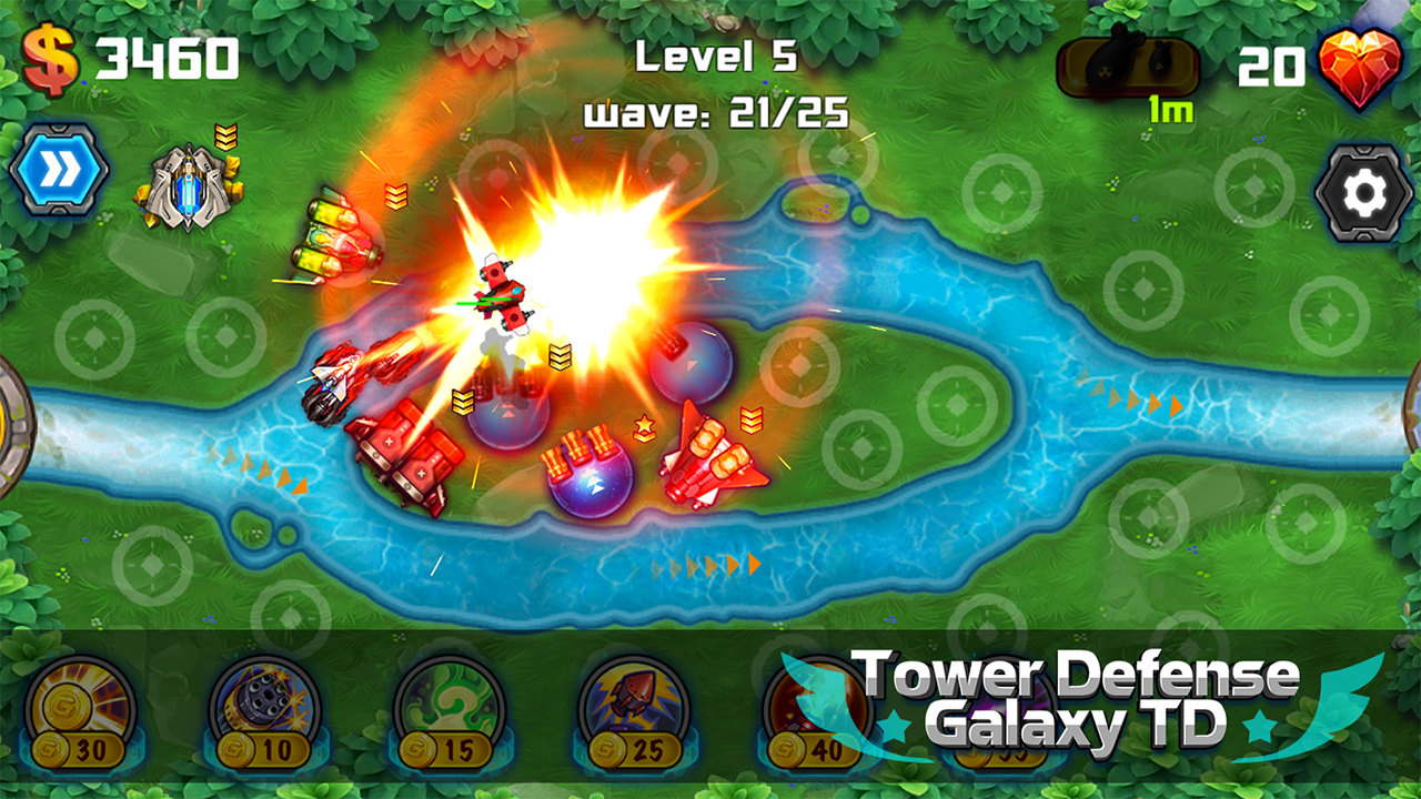 Tower Defense: Galaxy TD Game Screenshot