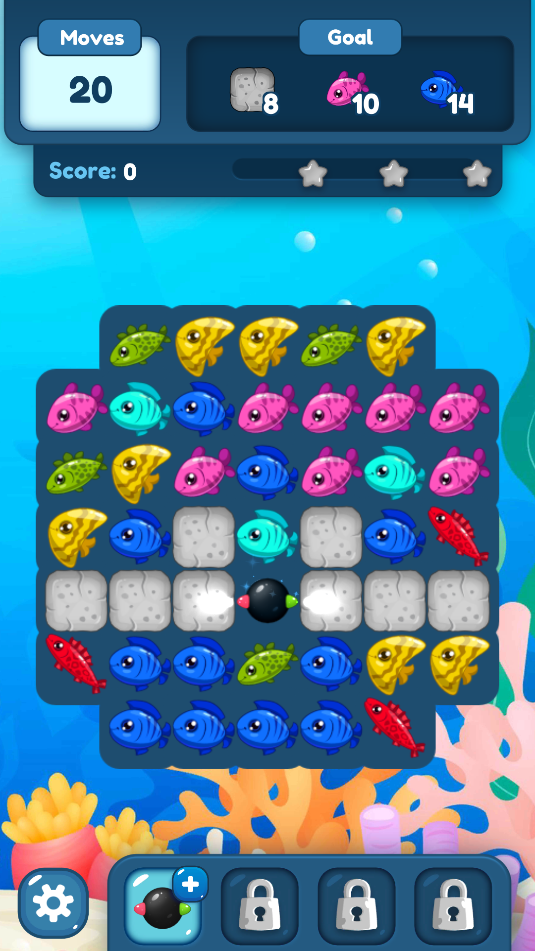 Swedish Fish Match Candy Game Screenshot