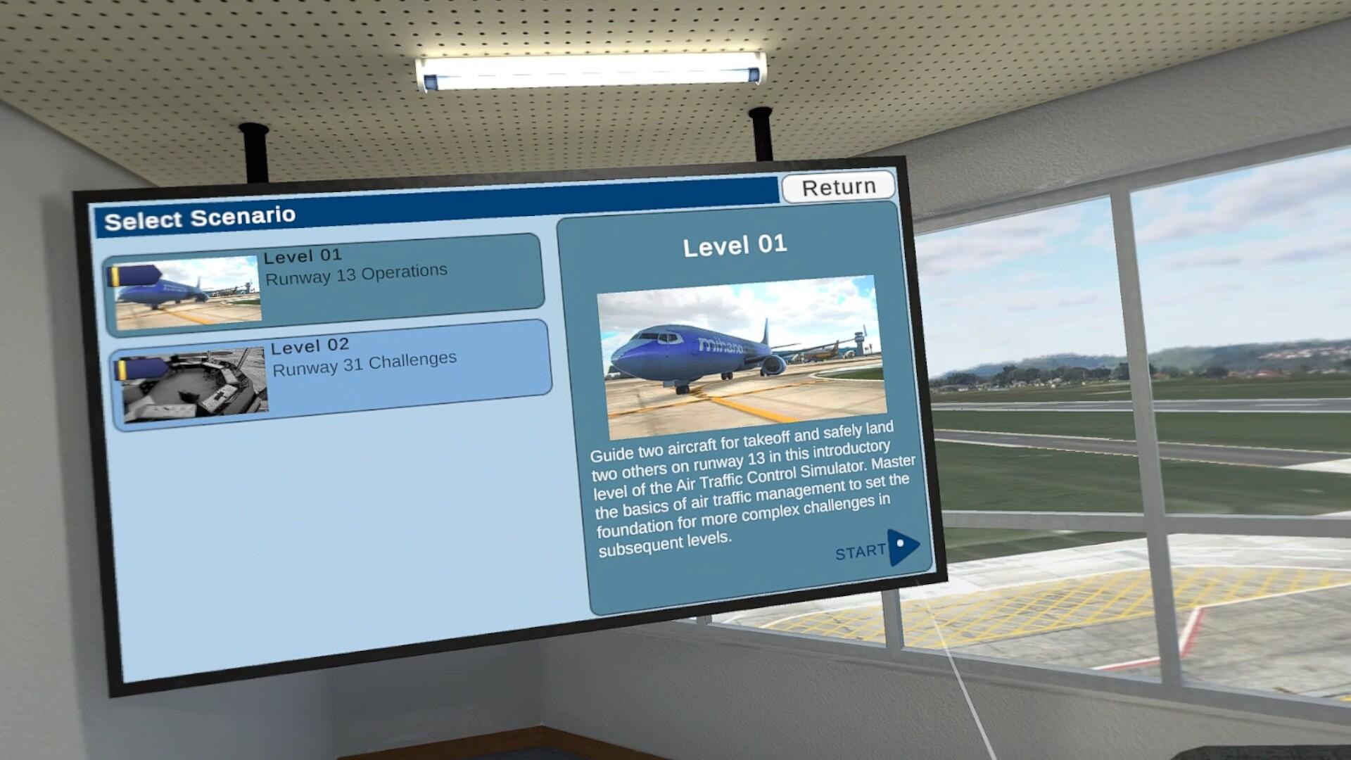 Cuplikan Layar Game V-Air Traffic Control