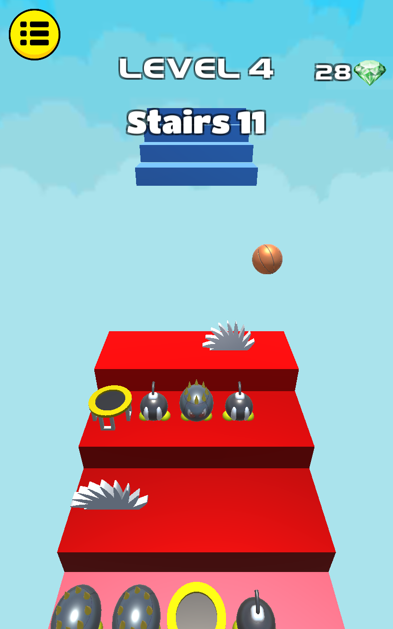 3D Dunk Stairs - Trampoline Hoop Basket Ball Game Screenshot