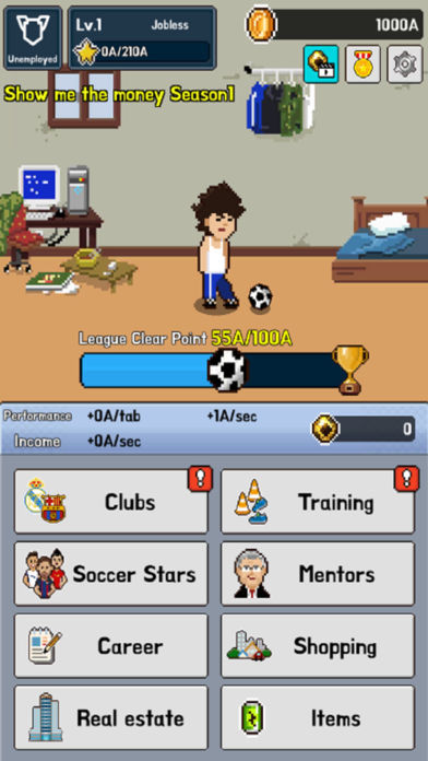 Captura de Tela do Jogo Soccer Star Clicker