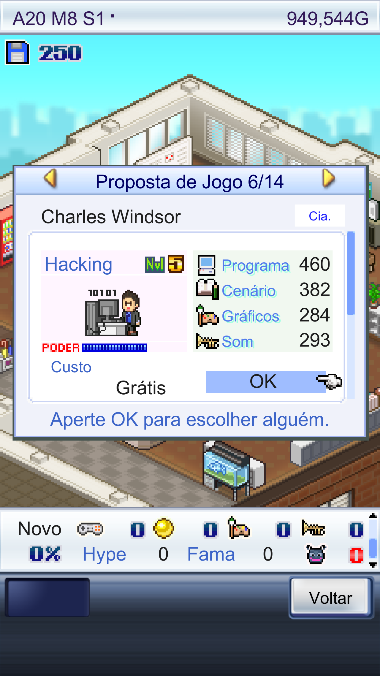 Captura de Tela do Jogo Game Dev Story