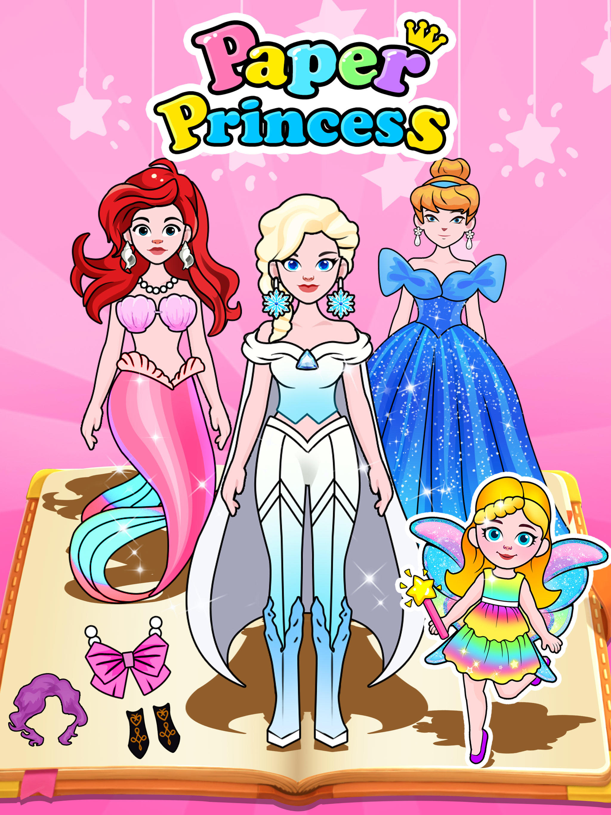 Captura de Tela do Jogo Paper Princess - Doll Dress Up