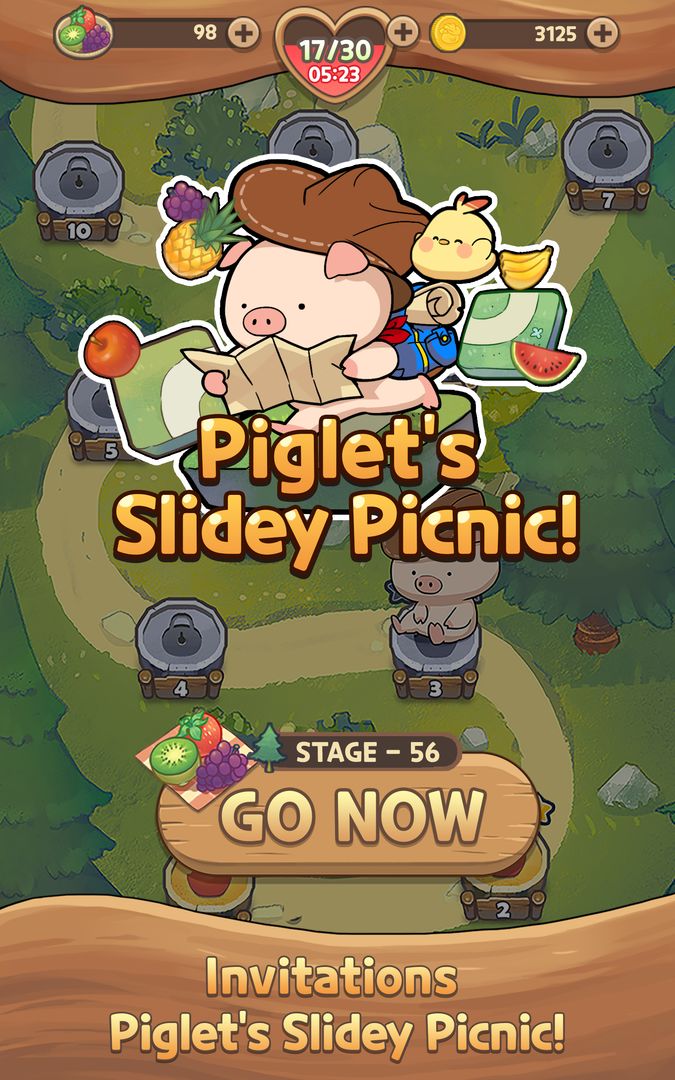 Piglet's Slidey Picnic ภาพหน้าจอเกม