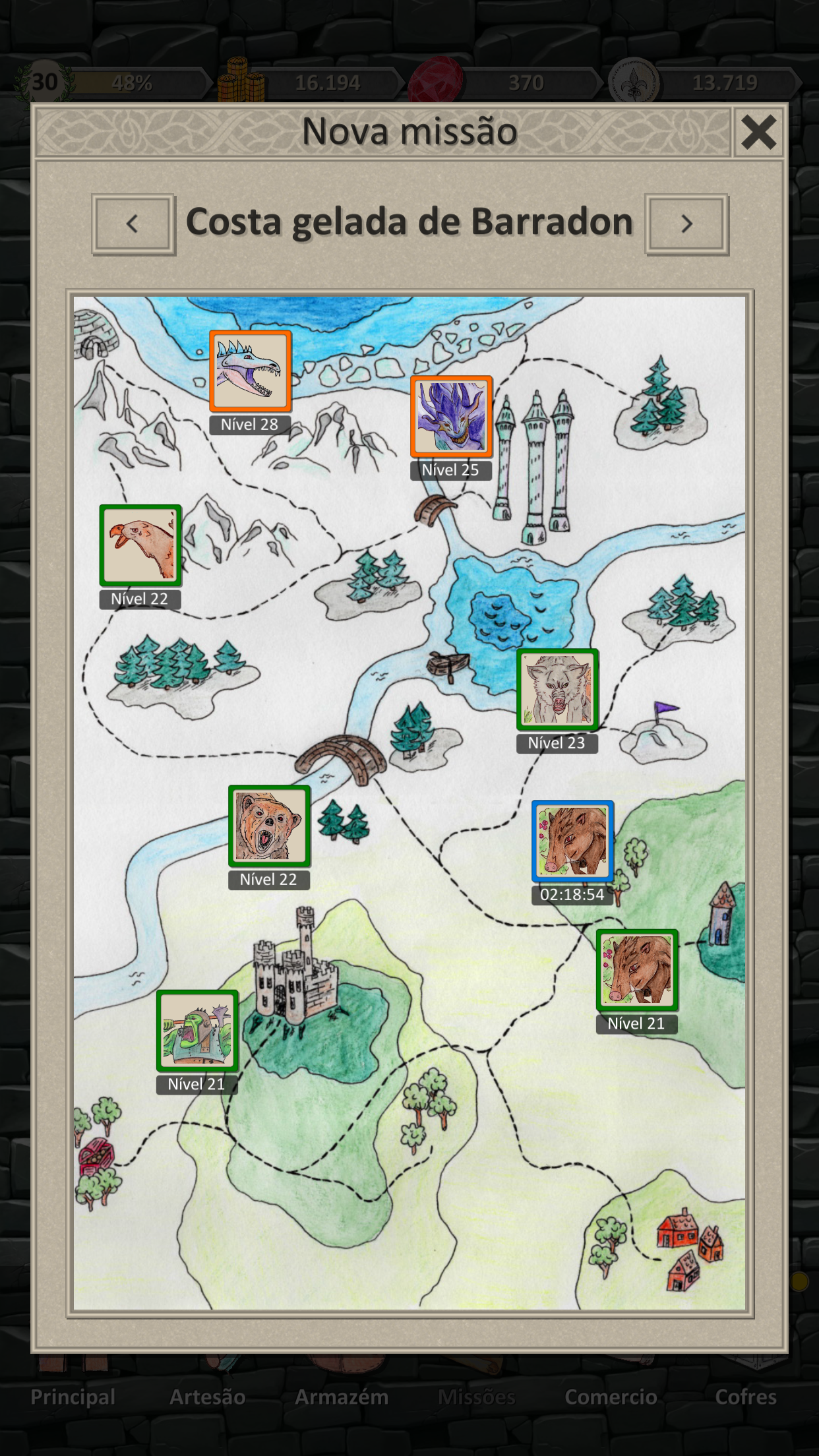 Captura de Tela do Jogo Heroes and Merchants RPG