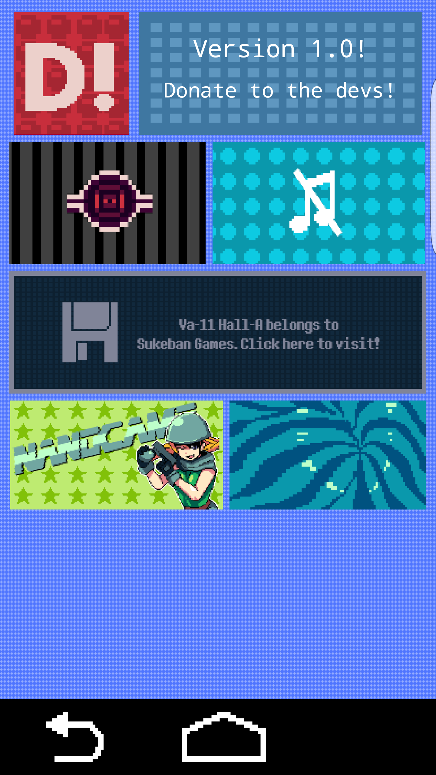 Скриншот игры /u/nited Va-11 Hall-a