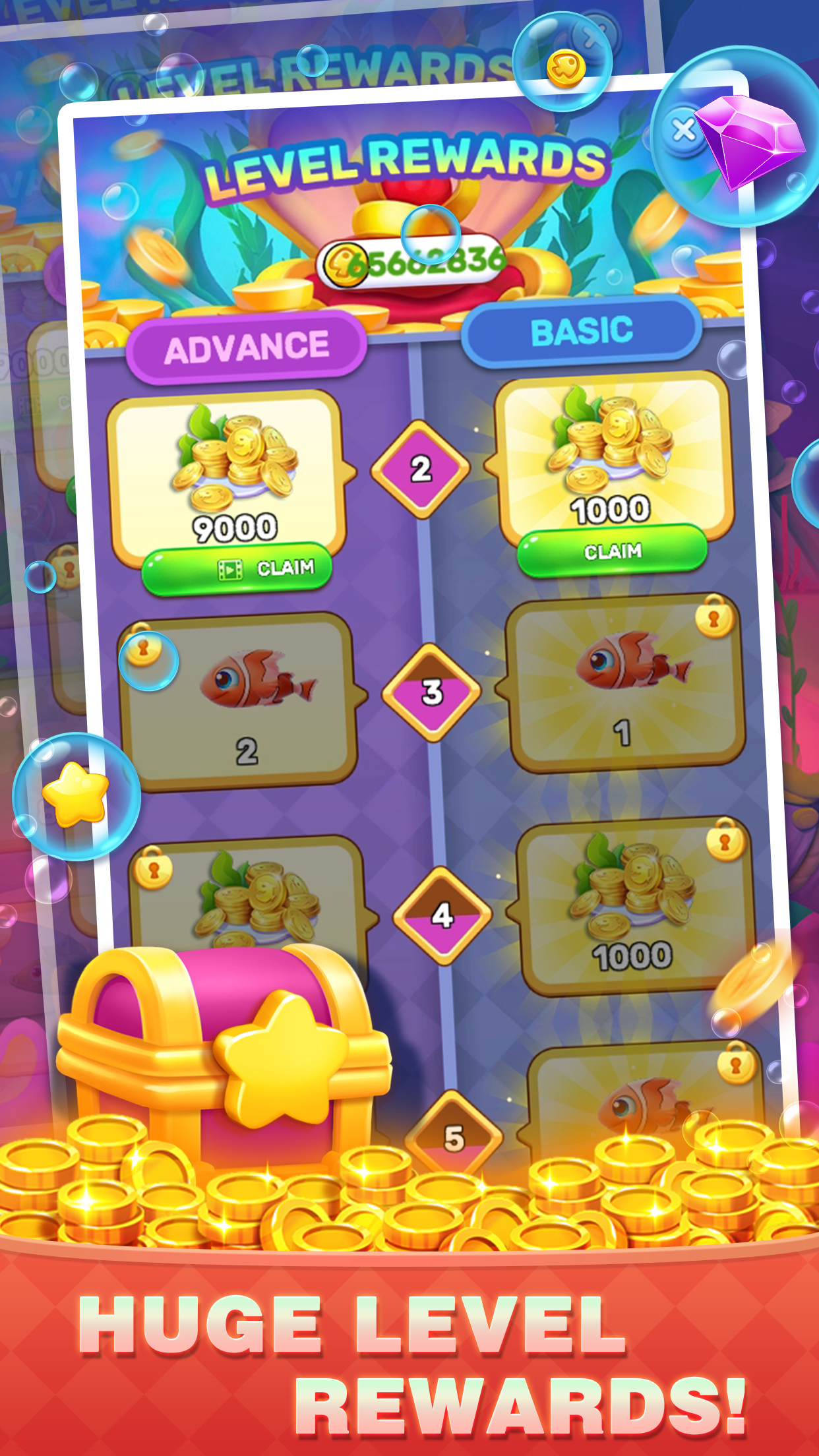 Solitaire Fortune - aquarium Game Screenshot