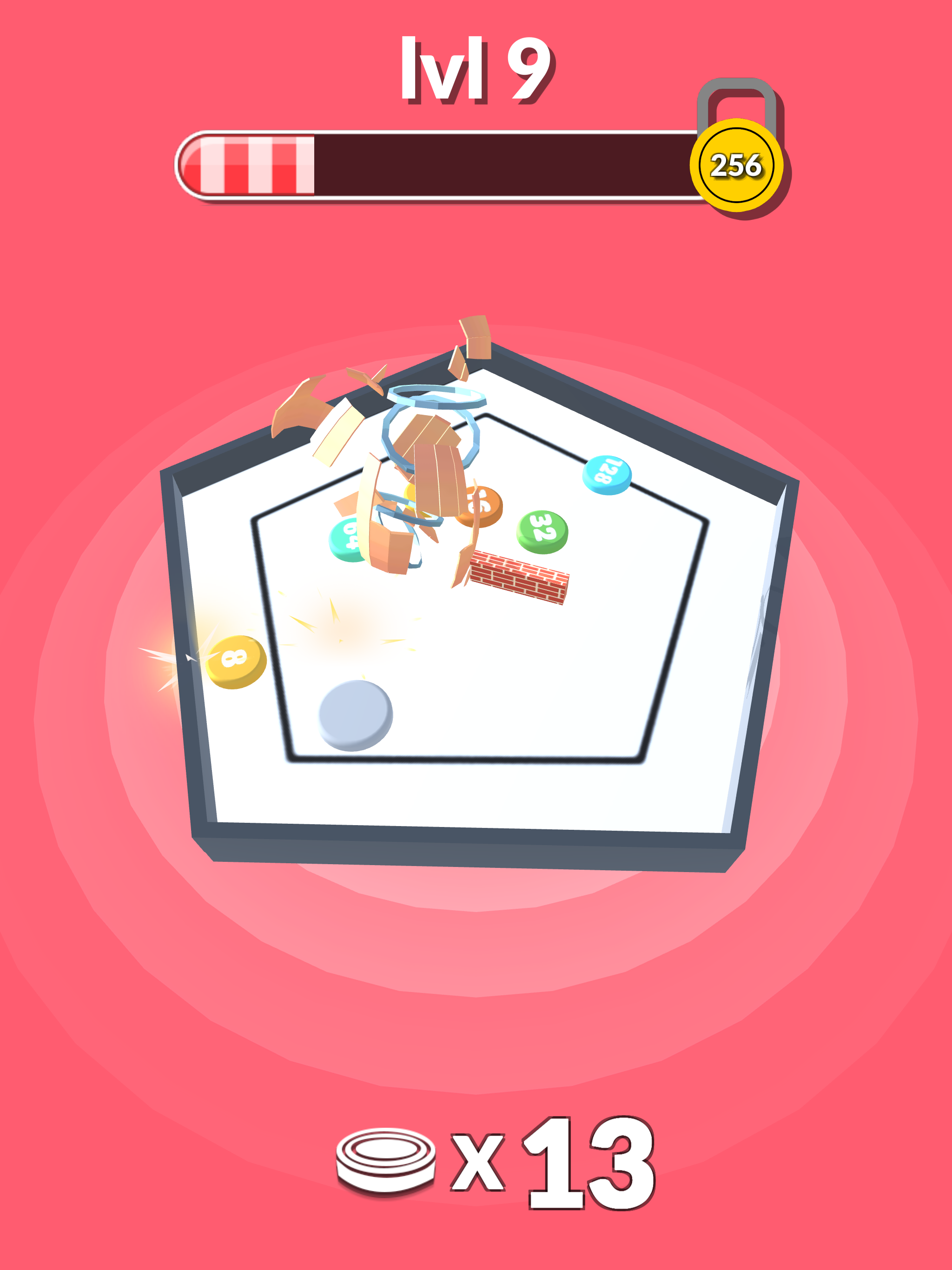 2048 Merge Pool Game Screenshot