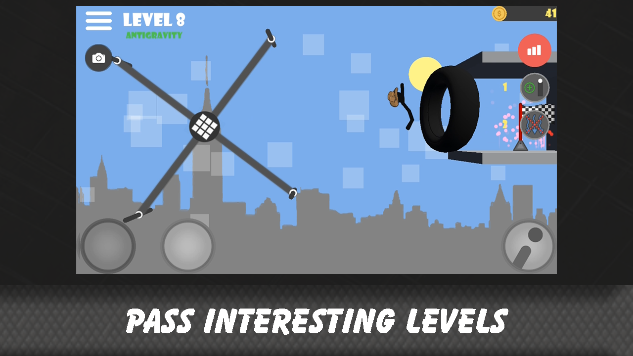 Cuplikan Layar Game Stickman flip on the bar