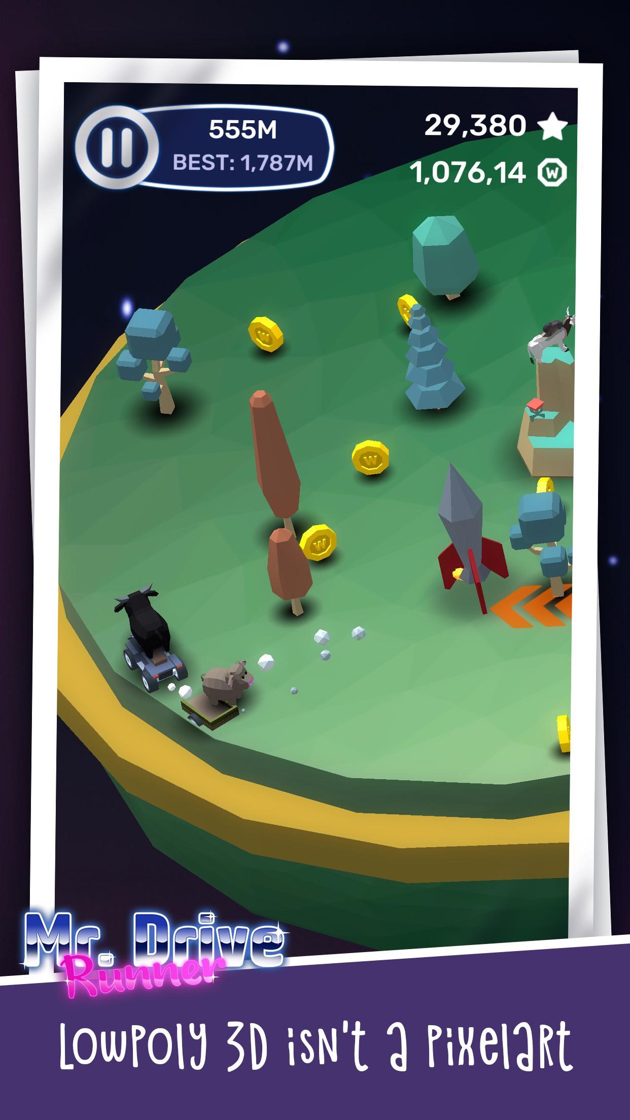 Mr. Drive Runner - farmer fight the meteor rain Game Screenshot